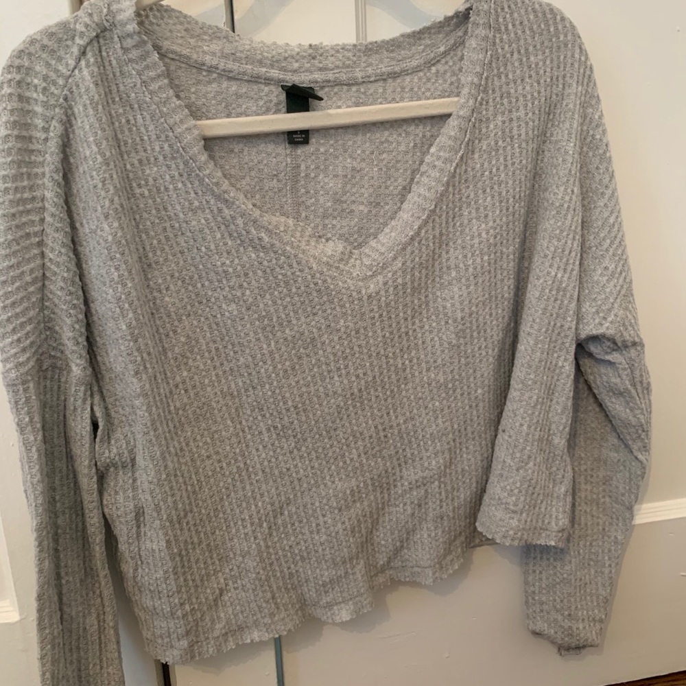 Grey long sleeved t-shirt